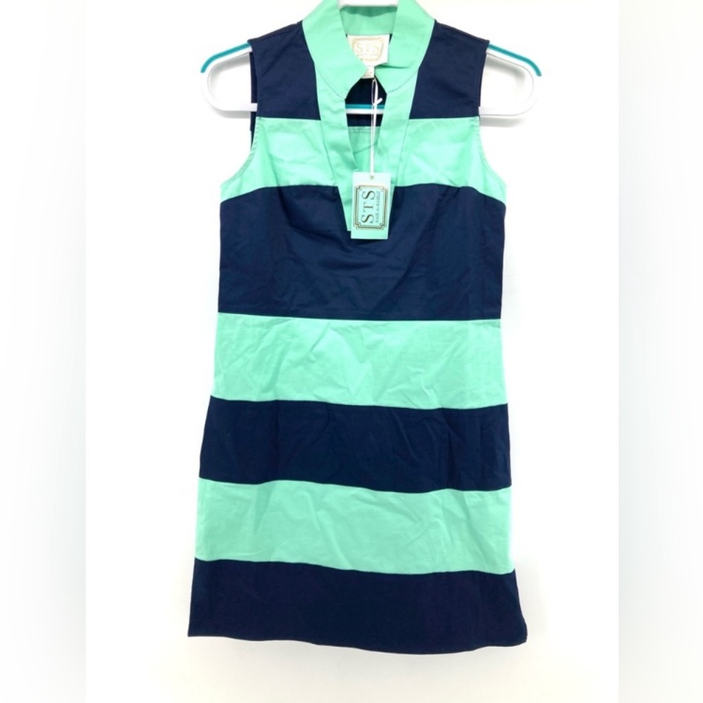 Sail To Sable Sleeveless Striped Dress